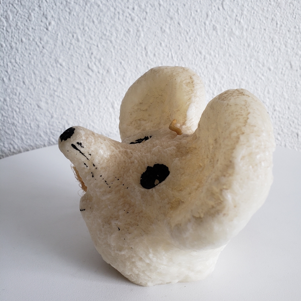 #Vintage 1960-70s Jack B Nimble Wax White Mouse Head Shaped Decorative Candle . - Picture 6 of 13